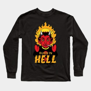 Devil Puppet Burn in Hell Long Sleeve T-Shirt